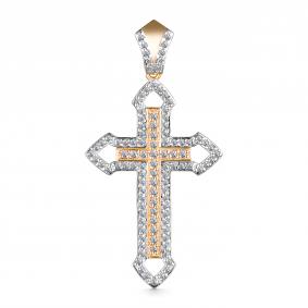 Золотая подвеска АЛЬКОР 35710-100 с бриллиантом 35710-100 фото