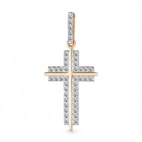 Золотая подвеска АЛЬКОР 35711-100 с бриллиантом 35711-100 фото