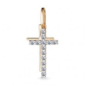 Золотая подвеска АЛЬКОР 35712-100 с бриллиантом 35712-100 фото