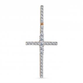 Золотая подвеска АЛЬКОР 35713-100 с бриллиантом 35713-100 фото