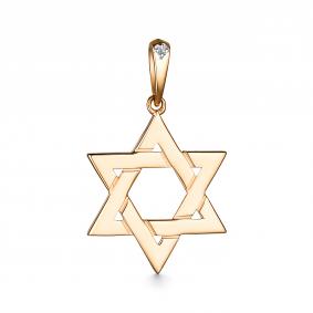 Золотая подвеска АЛЬКОР 35773-100 с бриллиантом 35773-100 фото