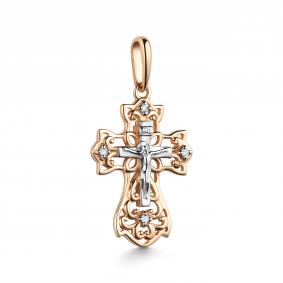 Золотая подвеска АЛЬКОР 35971-100 с бриллиантом 35971-100 фото