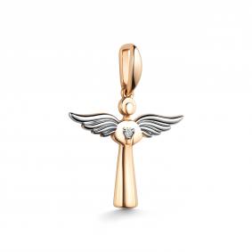 Золотая подвеска АЛЬКОР 36019-100 с бриллиантом 36019-100 фото