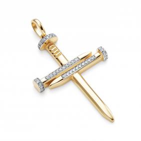 Золотая подвеска АЛЬКОР 36023-300 с бриллиантом 36023-300 фото