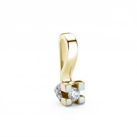 Подвеска из лимонного золота АЛЬКОР 36112-300 с бриллиантом 36112-300 фото