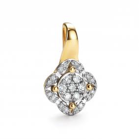 Золотая подвеска АЛЬКОР 36199-300 с бриллиантом 36199-300 фото