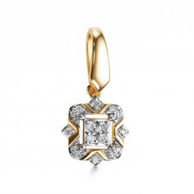Подвеска из лимонного золота АЛЬКОР 36201-300 с бриллиантом 36201-300 фото