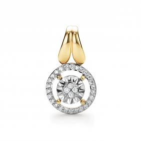 Подвеска из лимонного золота АЛЬКОР 36204-300 с бриллиантом 36204-300 фото