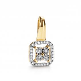 Подвеска из лимонного золота АЛЬКОР 36205-300 с бриллиантом 36205-300 фото