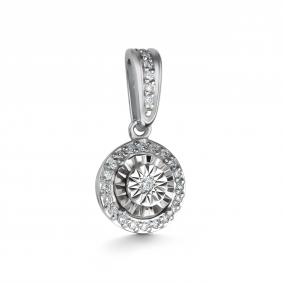 Подвеска из белого золота АЛЬКОР 36213-200 с бриллиантом 36213-200 фото