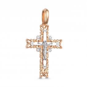 Золотая подвеска АЛЬКОР 36383-100 с бриллиантом 36383-100 фото