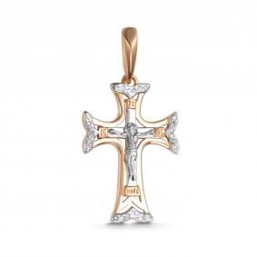 Золотая подвеска АЛЬКОР 36384-100 с бриллиантом 36384-100 фото