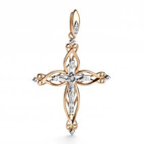 Золотая подвеска АЛЬКОР 36385-100 с бриллиантом 36385-100 фото