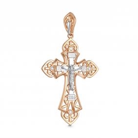 Золотая подвеска АЛЬКОР 36387-100 с бриллиантом 36387-100 фото