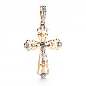 Золотая подвеска АЛЬКОР 36390-100 с бриллиантом 36390-100 фото