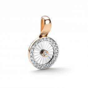 Золотая подвеска АЛЬКОР 36528-100 с бриллиантом 36528-100 фото