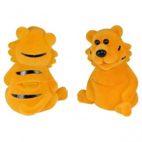 Футляр флокированный тигренок под кольцо и серьги серия Детская 36601 36601 фото