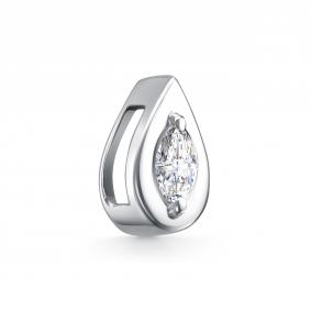 Подвеска из белого золота АЛЬКОР 36951-200 с бриллиантом 36951-200 фото