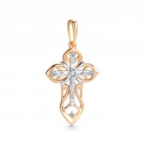 Золотая подвеска АЛЬКОР 36982-100 с бриллиантом 36982-100 фото