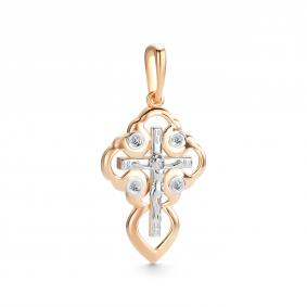 Золотая подвеска АЛЬКОР 36983-100 с бриллиантом 36983-100 фото