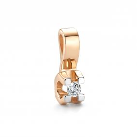 Золотая подвеска АЛЬКОР 37045-100 с бриллиантом 37045-100 фото