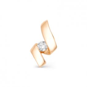 Золотая подвеска АЛЬКОР 3713-100 с бриллиантом 3713-100 фото