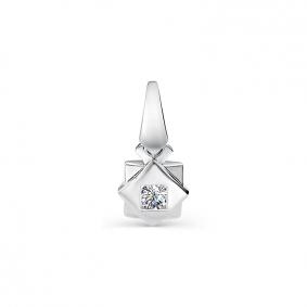 Подвеска из белого золота АЛЬКОР 3744-200 с бриллиантом 3744-200 фото