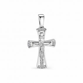 Подвеска из белого золота АЛЬКОР 3753-200 с бриллиантом 3753-200 фото