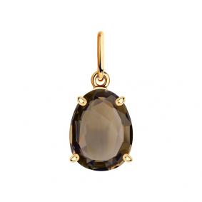 Золотая подвеска SOKOLOV 37732160 с раухтопазом 37732160 фото