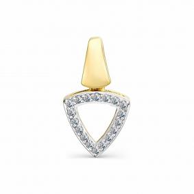 Подвеска из лимонного золота АЛЬКОР 3797-300 с бриллиантом 3797-300 фото