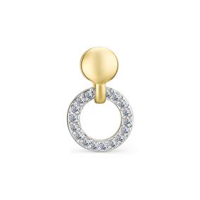 Подвеска из лимонного золота АЛЬКОР 3798-300 с бриллиантом 3798-300 фото
