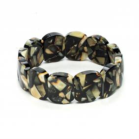 Браслет янтарный Пеструшка ИП Шавкунов ИН с ювелирной смолой 3911119641 3911119641 фото