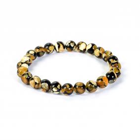 Браслет янтарный Пеструшка ИП Шавкунов ИН с ювелирной смолой 3911147930 3911147930 фото