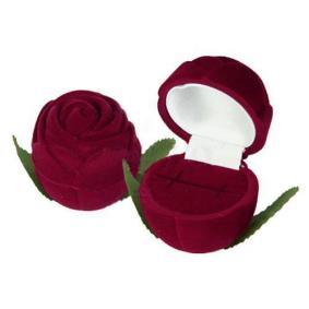 Футляр флокированный Роза под кольцо и серьги серия Романтика 40101-б 40101-б фото