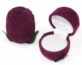 Футляр флокированный Роза под кольцо и серьги серия Романтика 40101-м 40101-м фото