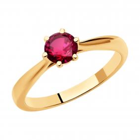Золотое кольцо SOKOLOV 4010715 с рубином 4010715 фото