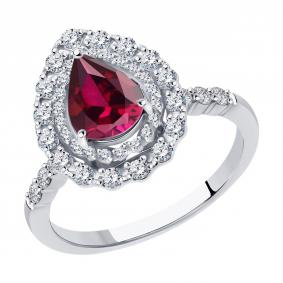 Золотое кольцо SOKOLOV 4010769-3 с бриллиантом и рубином 4010769-3 фото