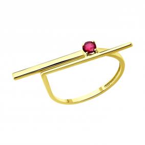 Золотое кольцо SOKOLOV 4010770-2 с рубином 4010770-2 фото