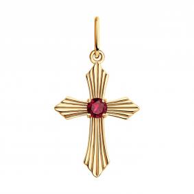Золотая подвеска SOKOLOV 4030202 с рубином 4030202 фото