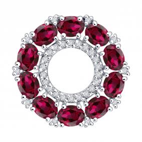 Золотая подвеска SOKOLOV 4030213-3 с бриллиантом и рубином 4030213-3 фото