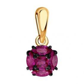 Золотая подвеска Александра 4030346ск с рубином 4030346ск фото
