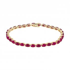 Золотой браслет SOKOLOV 4050046 с рубином 4050046 фото