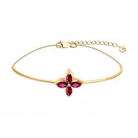 Золотой браслет SOKOLOV 4050048 с рубином 4050048 фото