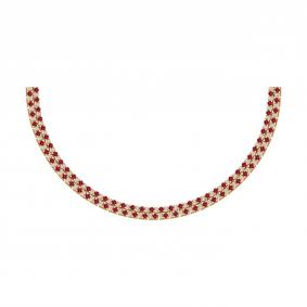 Золотое колье SOKOLOV 4070034 с бриллиантом и рубином 4070034 фото