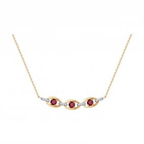 4070038: Колье из золота с бриллиантами и рубинами 4070038 фото