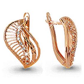 Золотые серьги AQUAMARINE 40860А 40860А фото