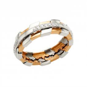 Золотое кольцо Караваевская ювелирная фабрика 41-0198 с цирконием 41-0198 фото