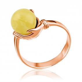 Золотое кольцо Дарвин 410030580mm-ж с янтарём 410030580mm-ж фото