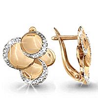 Золотые серьги AQUAMARINE 41177А 41177А фото