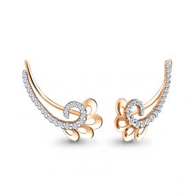 Золотые серьги AQUAMARINE 41282А с фианитом 41282А фото